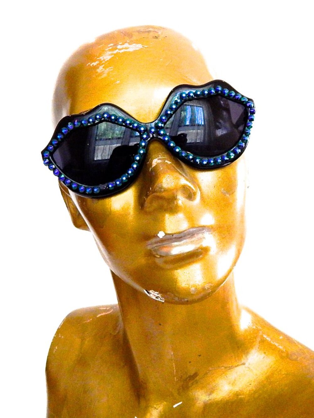 Gasoline Glamour Hot Lips Barracuda Swarovski Rhinestone Sunglasses